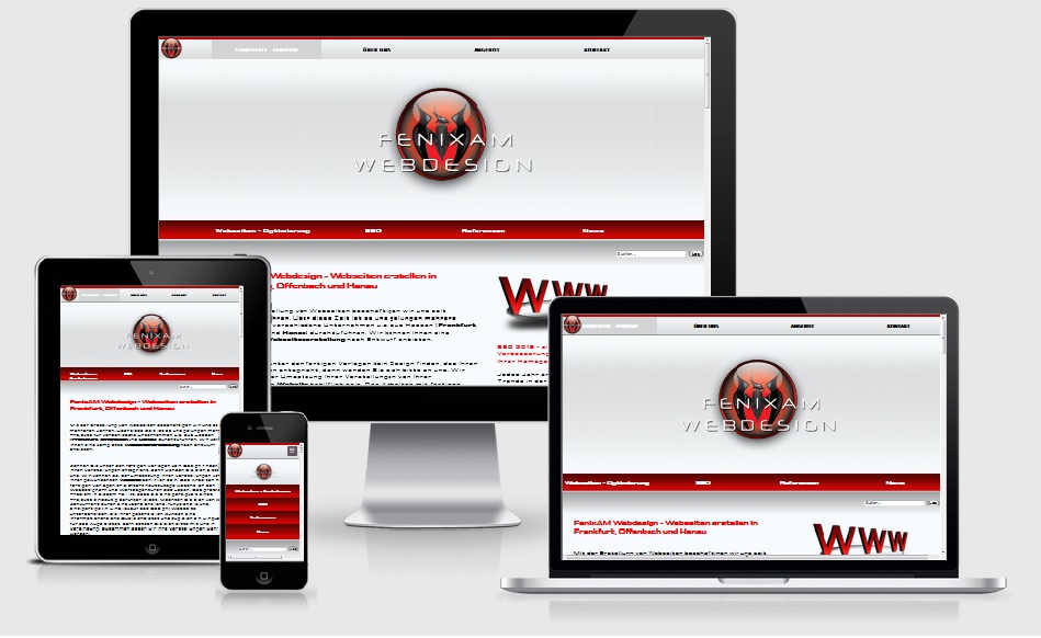 FenixAM Webdesign individuelles Design in Frankfurt und Offenbach am Main