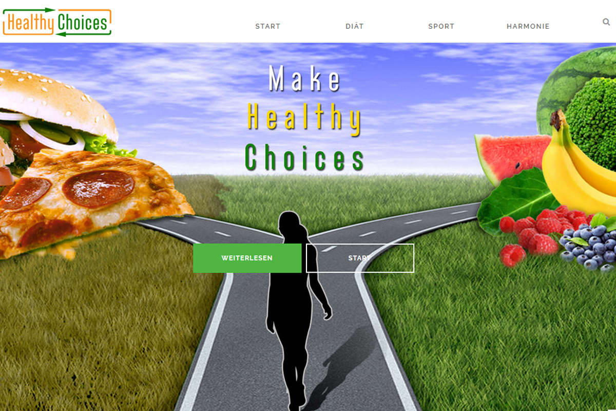 Healthy Choices - Projekt von FenixAM Webdesign